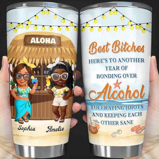 Best Friends Bonding Over Alcohol Tropical Moments