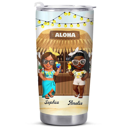 Best Friends Bonding Over Alcohol Tropical Moments