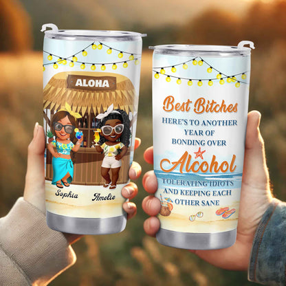 Best Friends Bonding Over Alcohol Tropical Moments