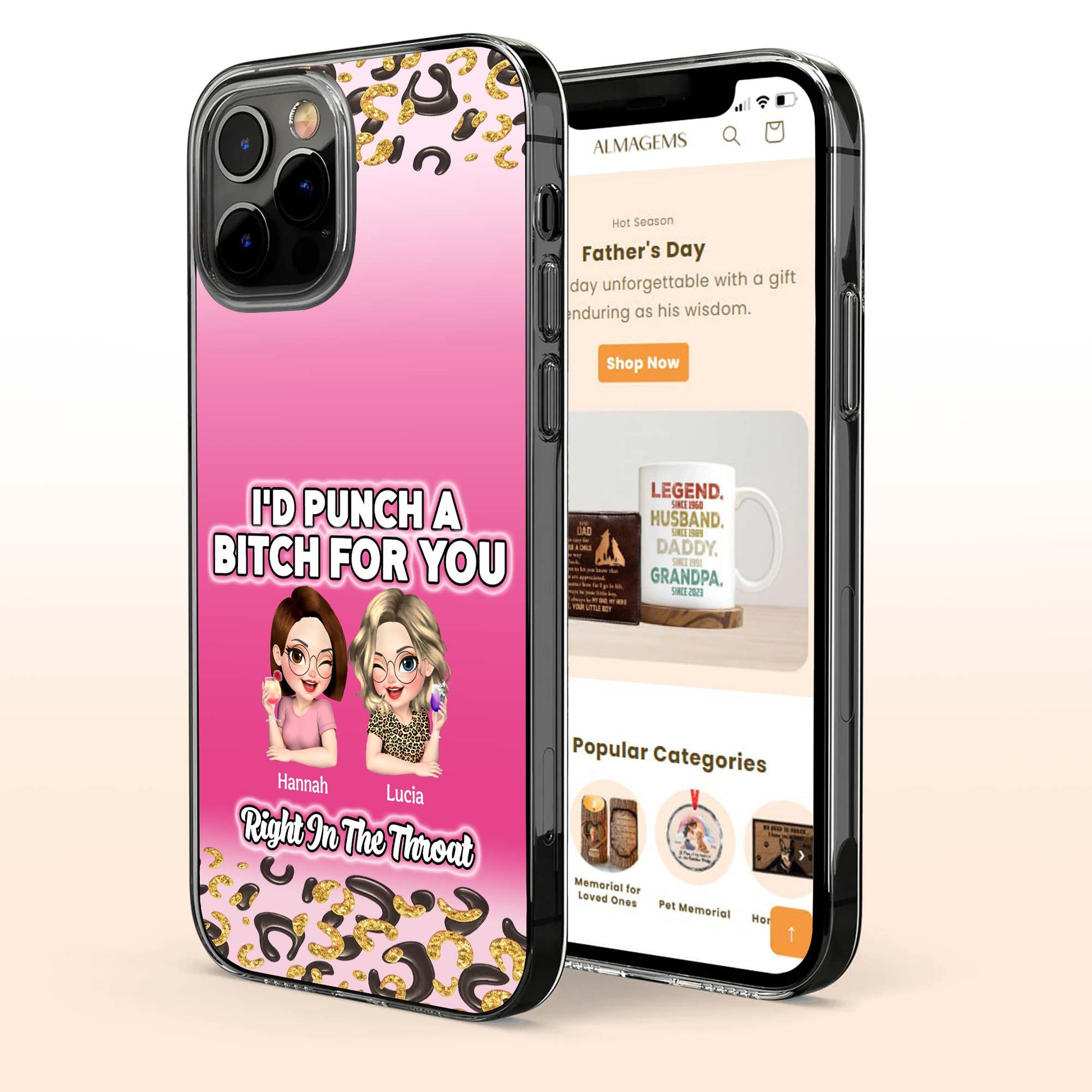 I'd Punch A B*tch For You, Custom Best Friends Design