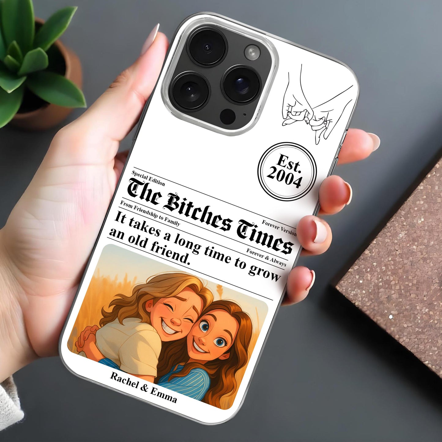 It Takes A Long Time To Grow An Old Friend, Two Friends Hugging