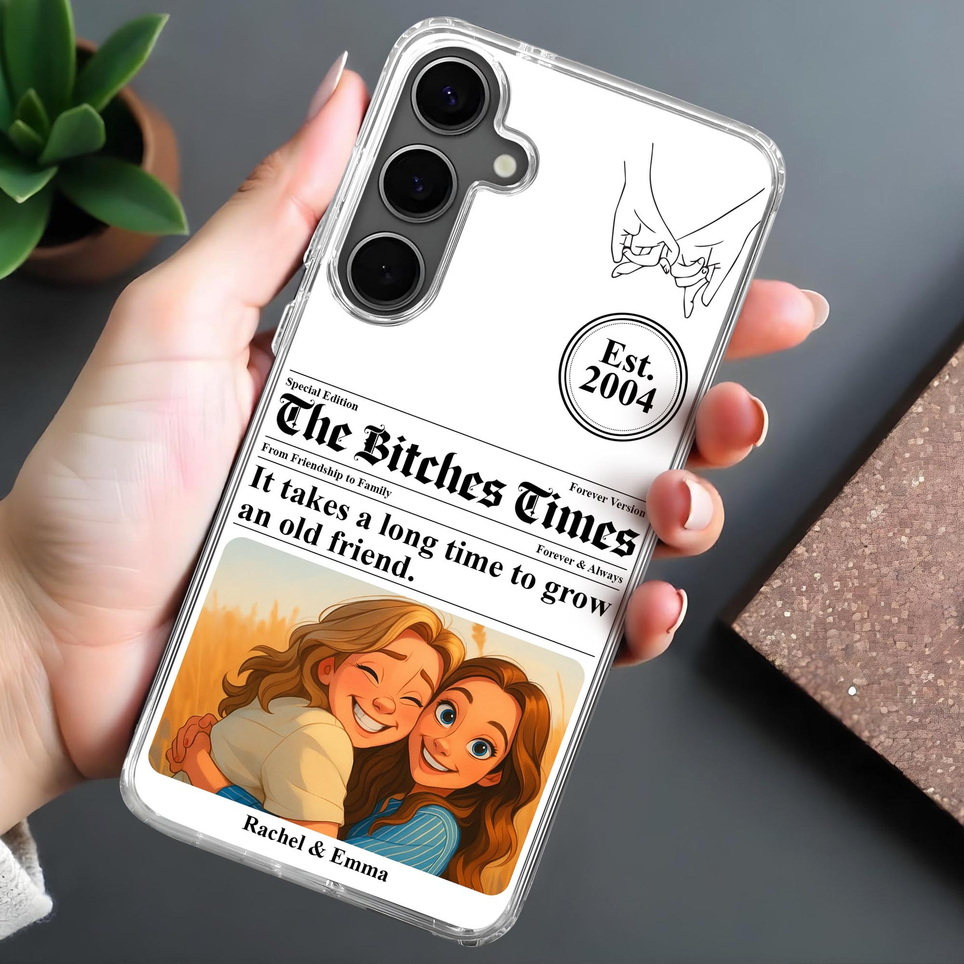 It Takes A Long Time To Grow An Old Friend, Two Friends Hugging