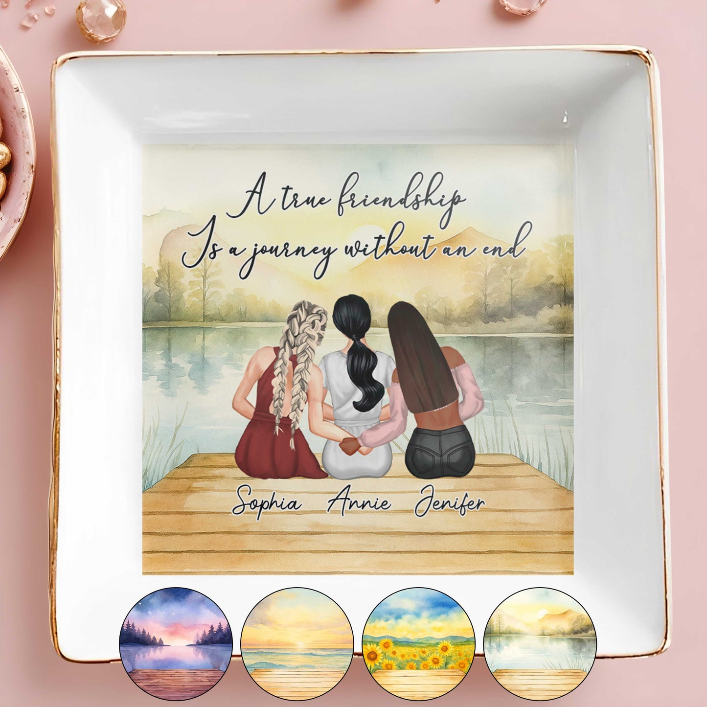 A True Friendship Is A Journey Without An End, Women On Dock