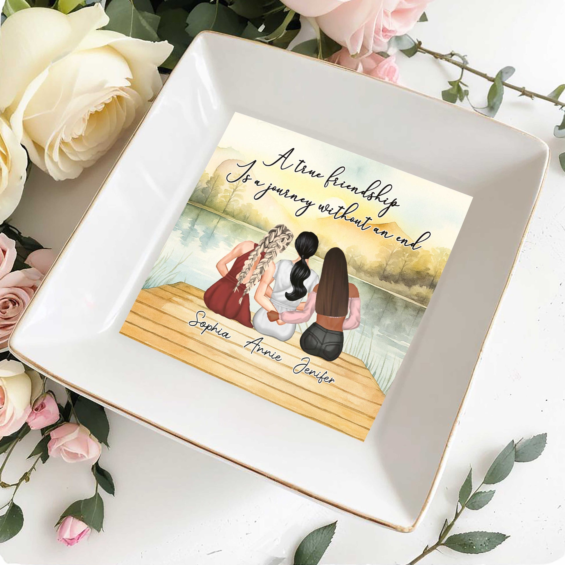 A True Friendship Is A Journey Without An End, Women On Dock