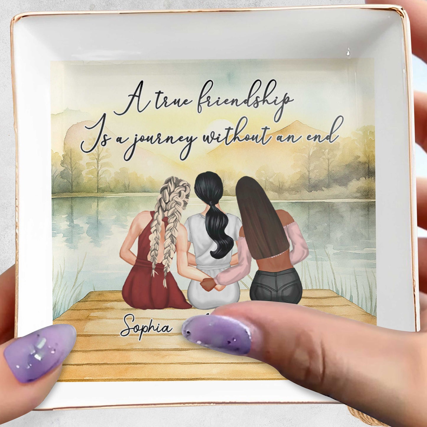 A True Friendship Is A Journey Without An End, Women On Dock