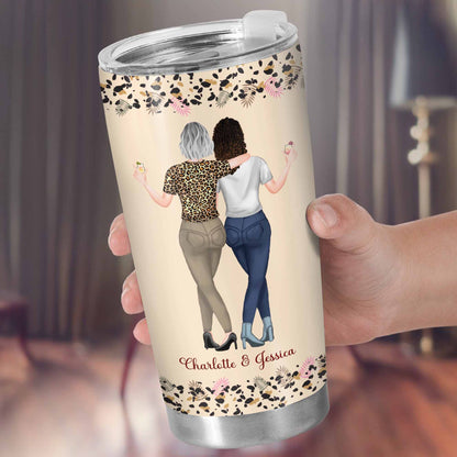 To My Bestie, Hearts and Flowers Tumbler