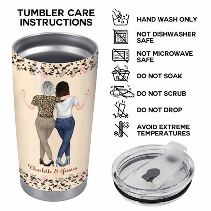 To My Bestie, Hearts and Flowers Tumbler