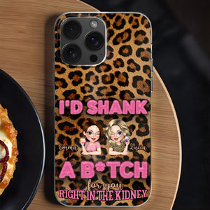 I'd Shank A B*tch For You, Cartoon Portraits on Leopard Print