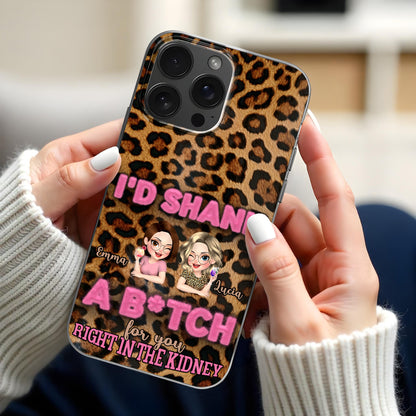 I'd Shank A B*tch For You, Cartoon Portraits on Leopard Print
