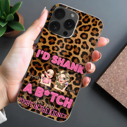 I'd Shank A B*tch For You, Cartoon Portraits on Leopard Print