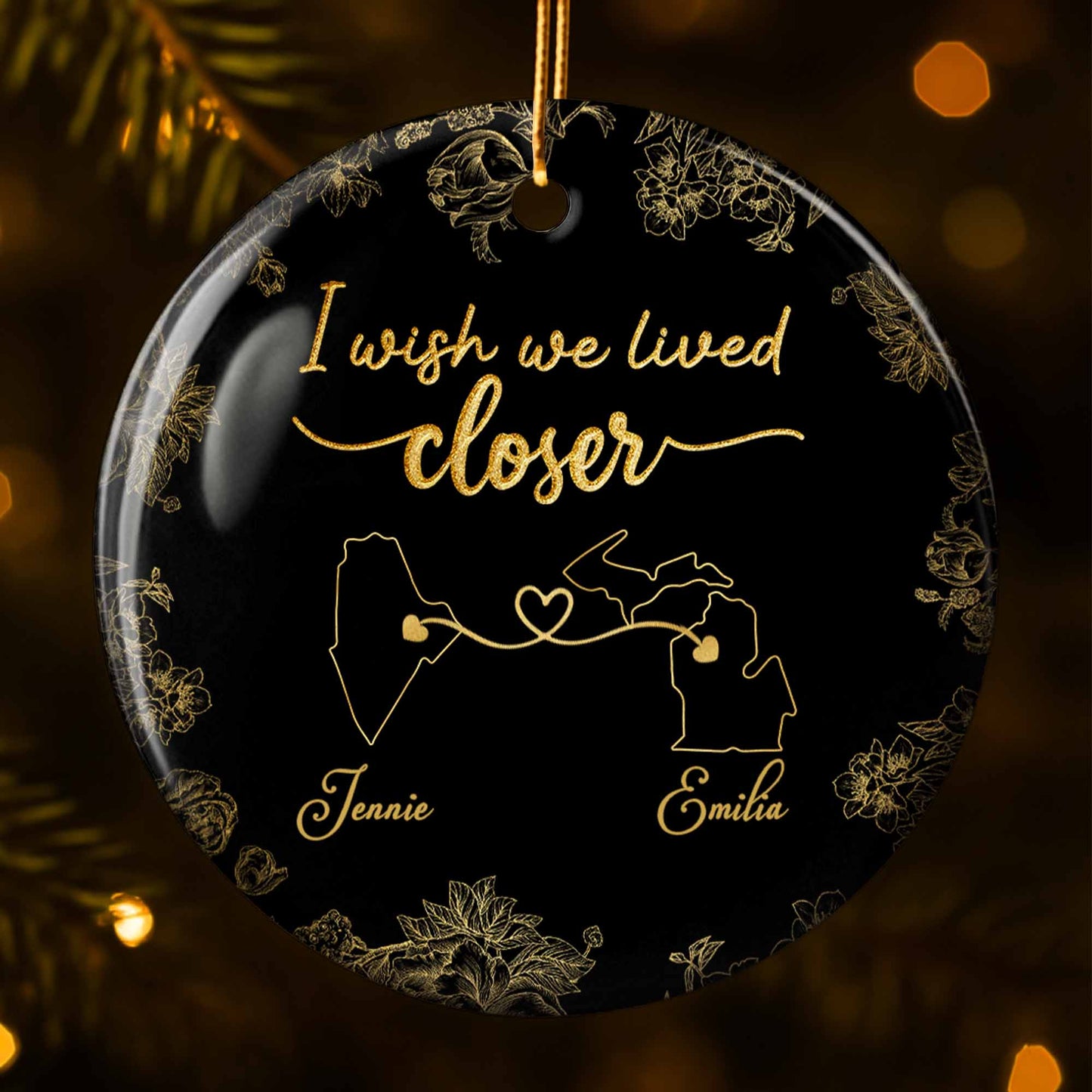 I Wish We Lived Closer With Elegant Floral Design