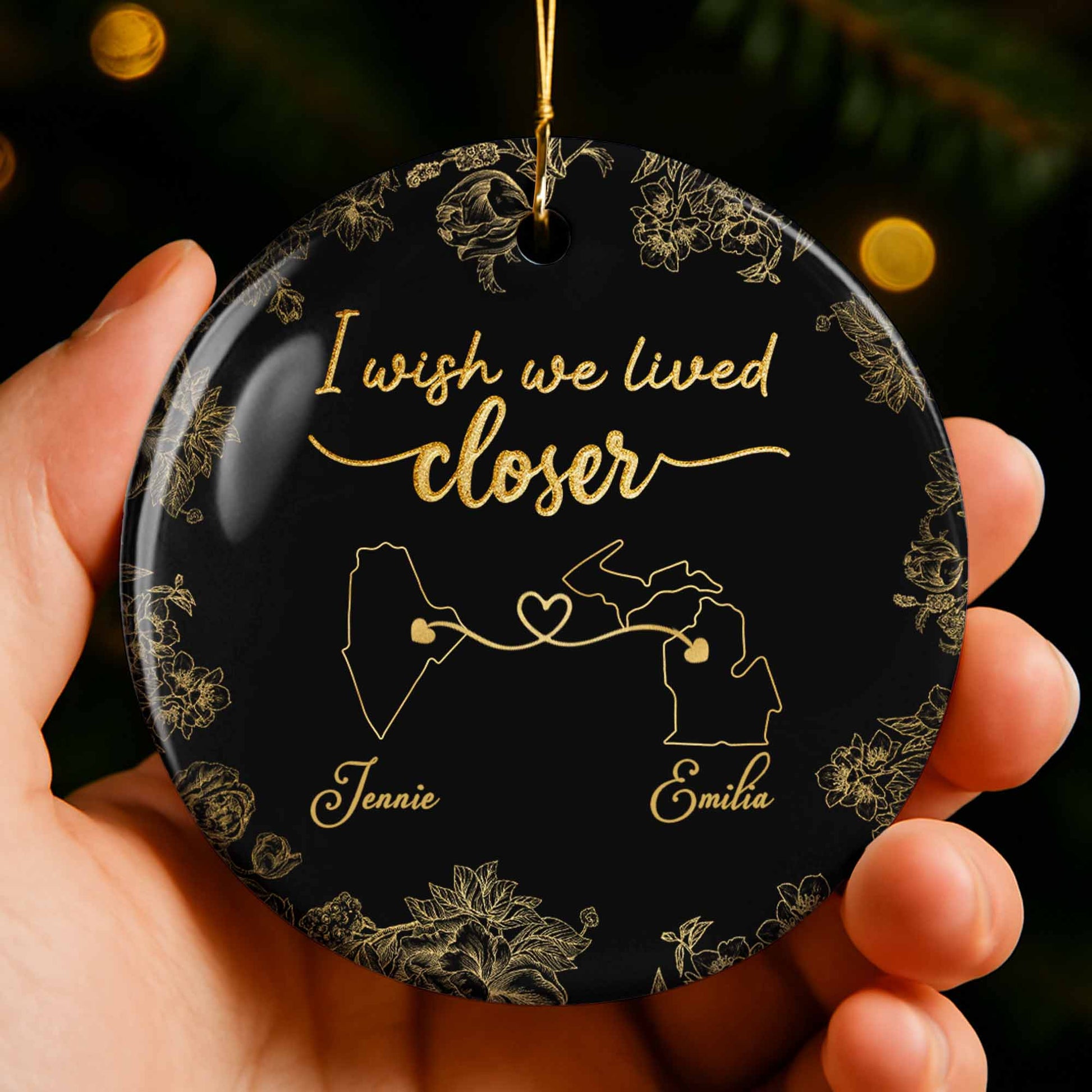 I Wish We Lived Closer With Elegant Floral Design