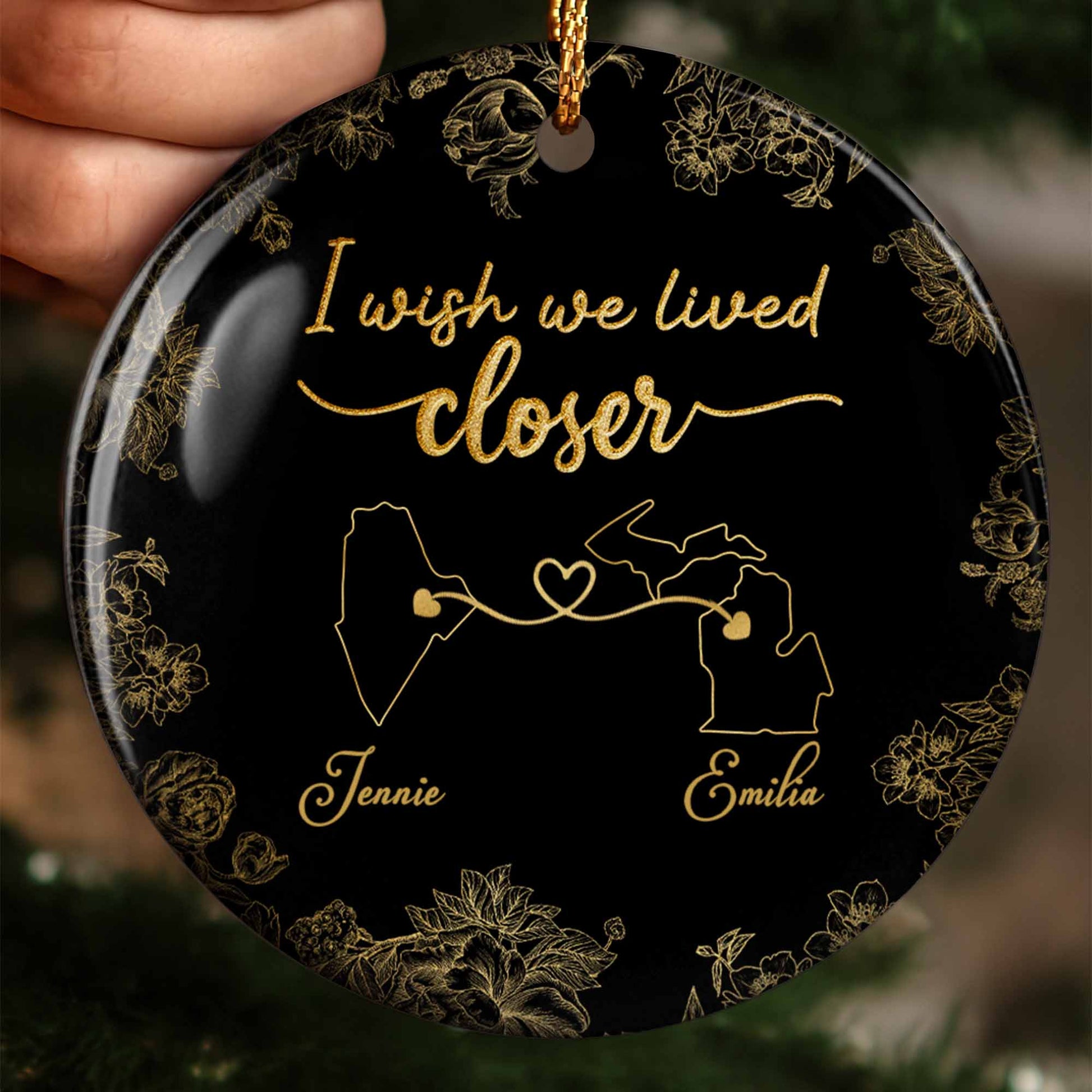 I Wish We Lived Closer With Elegant Floral Design