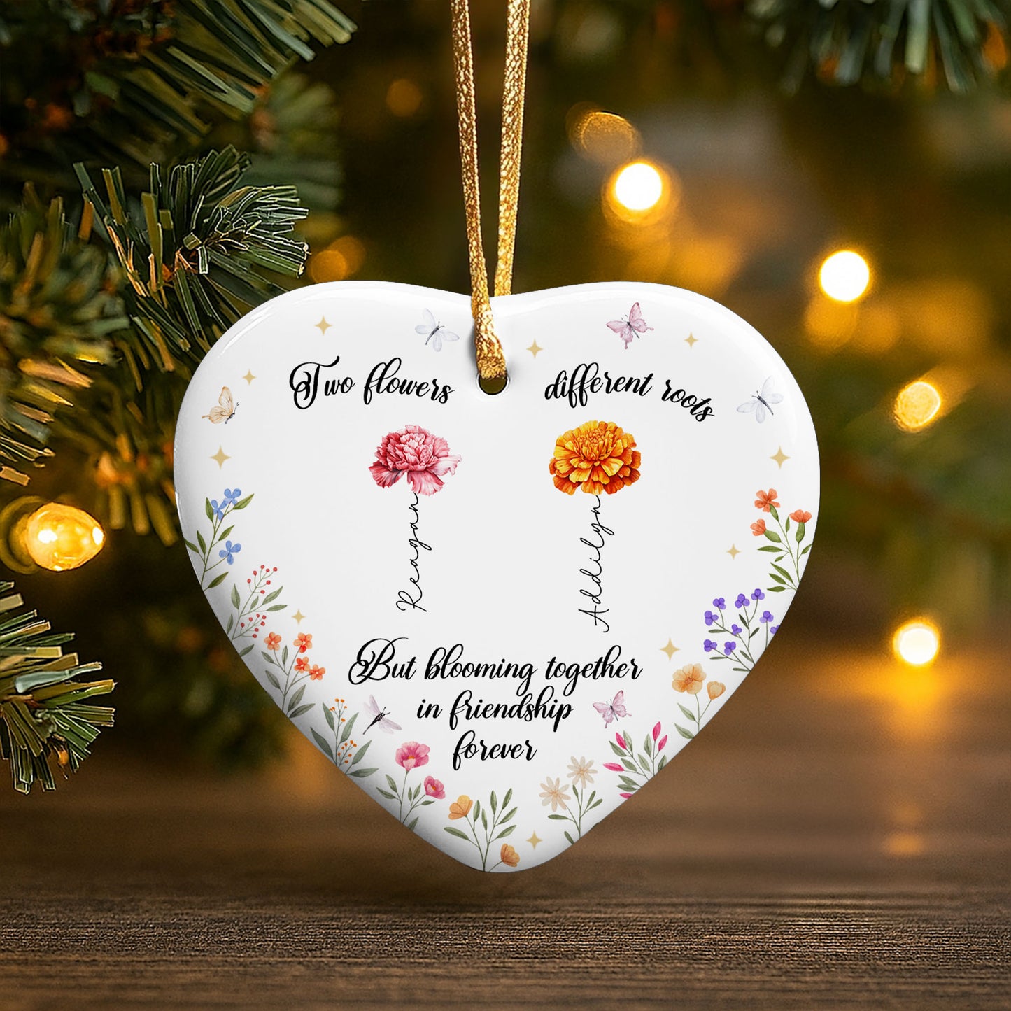 Six Flowers Blooming Together In Friendship Forever