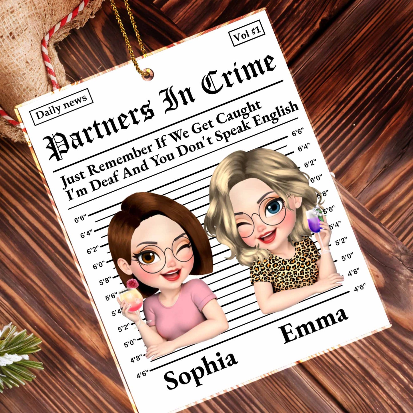 Partners In Crime, Cartoon Characters Mug Shot