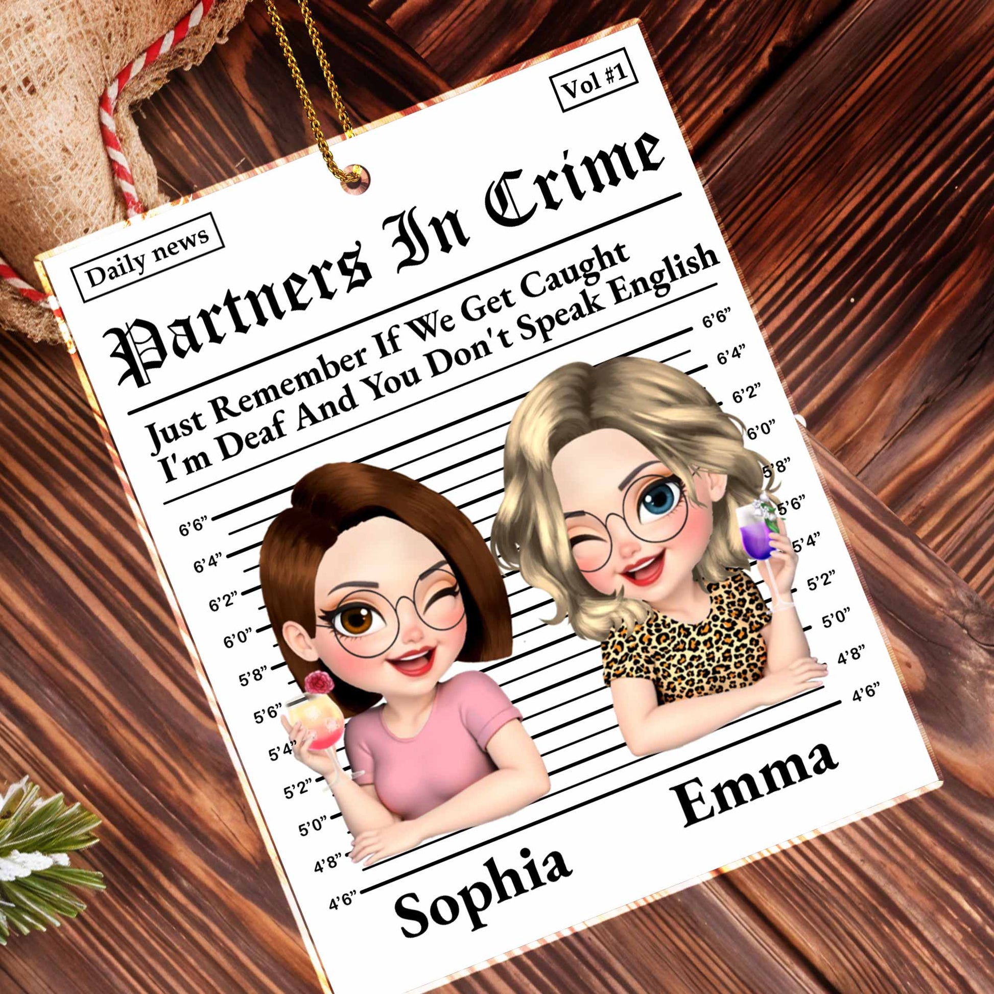 Partners In Crime, Cartoon Characters Mug Shot