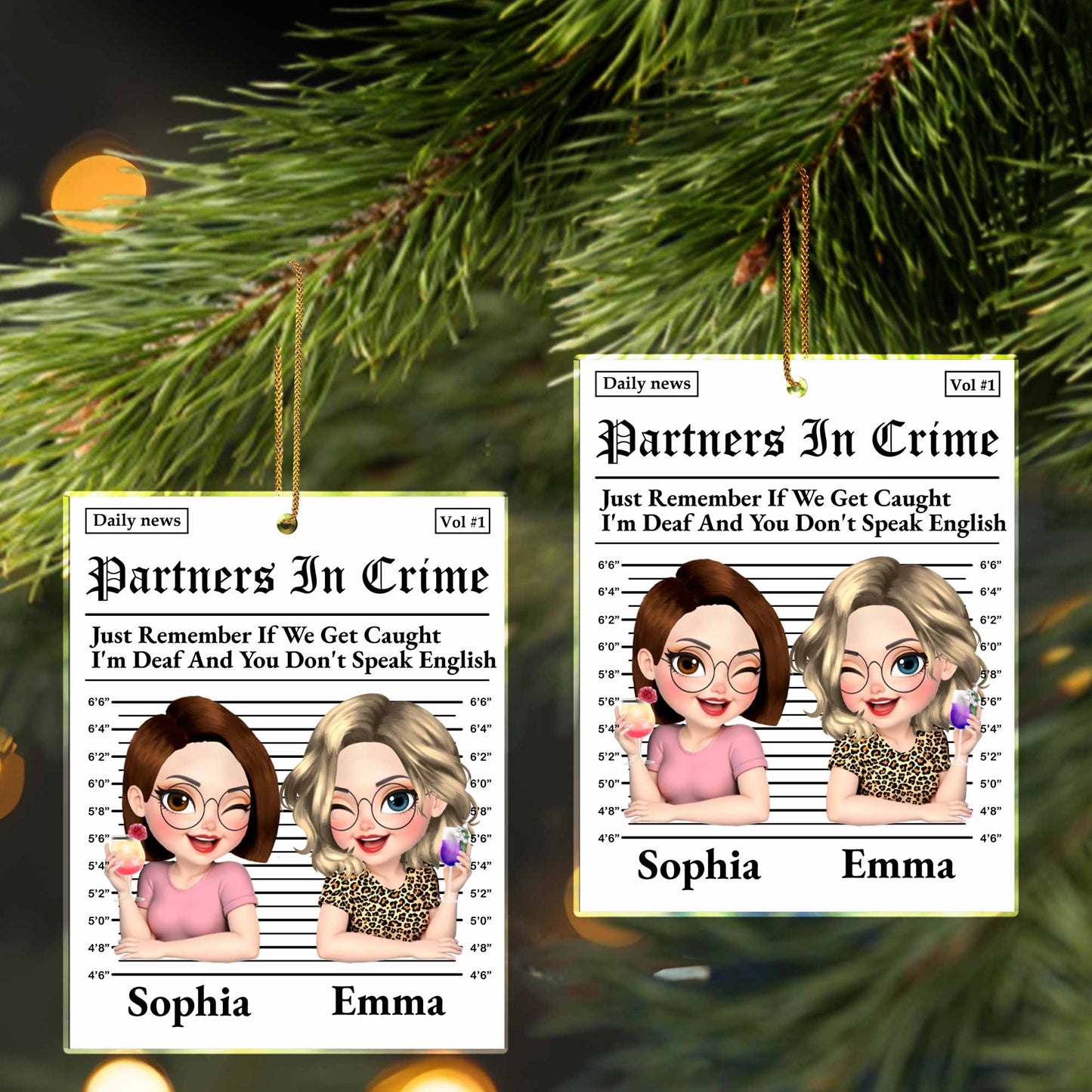 Partners In Crime, Cartoon Characters Mug Shot