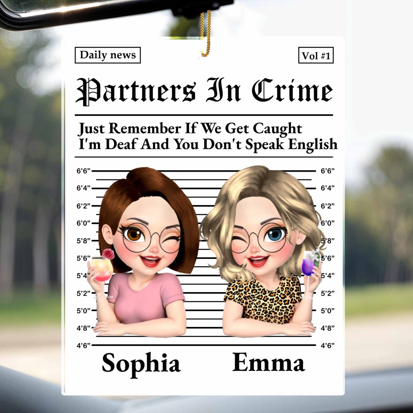 Partners In Crime, Cartoon Characters Mug Shot