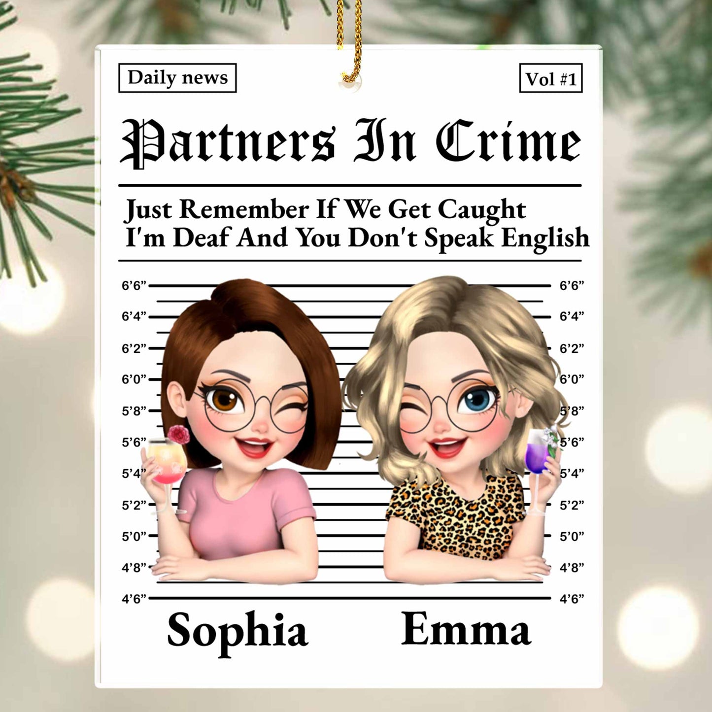 Partners In Crime, Cartoon Characters Mug Shot