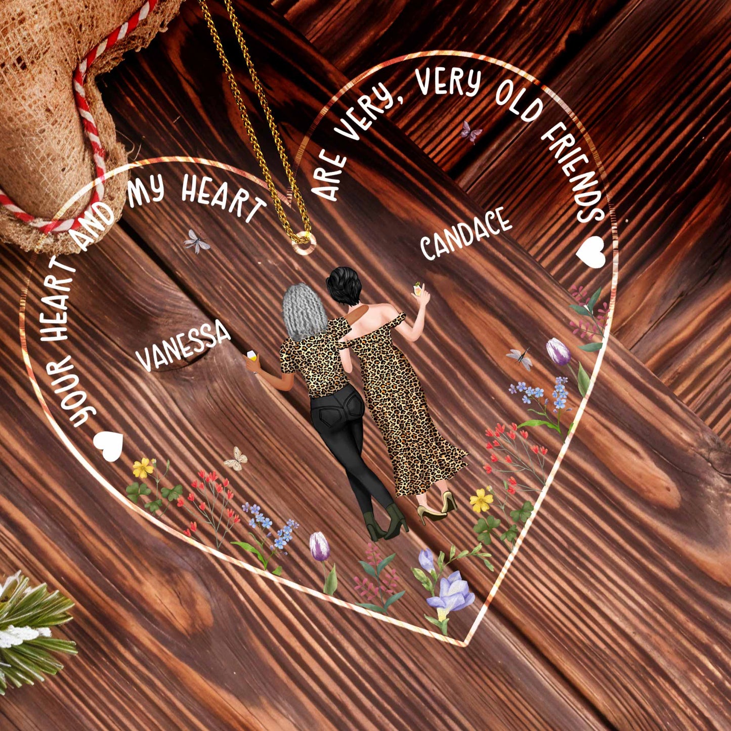 Your Heart And My Heart, Best Friends Heart Ornament