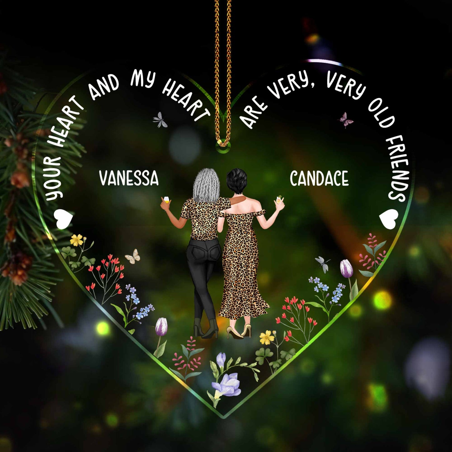 Your Heart And My Heart, Best Friends Heart Ornament