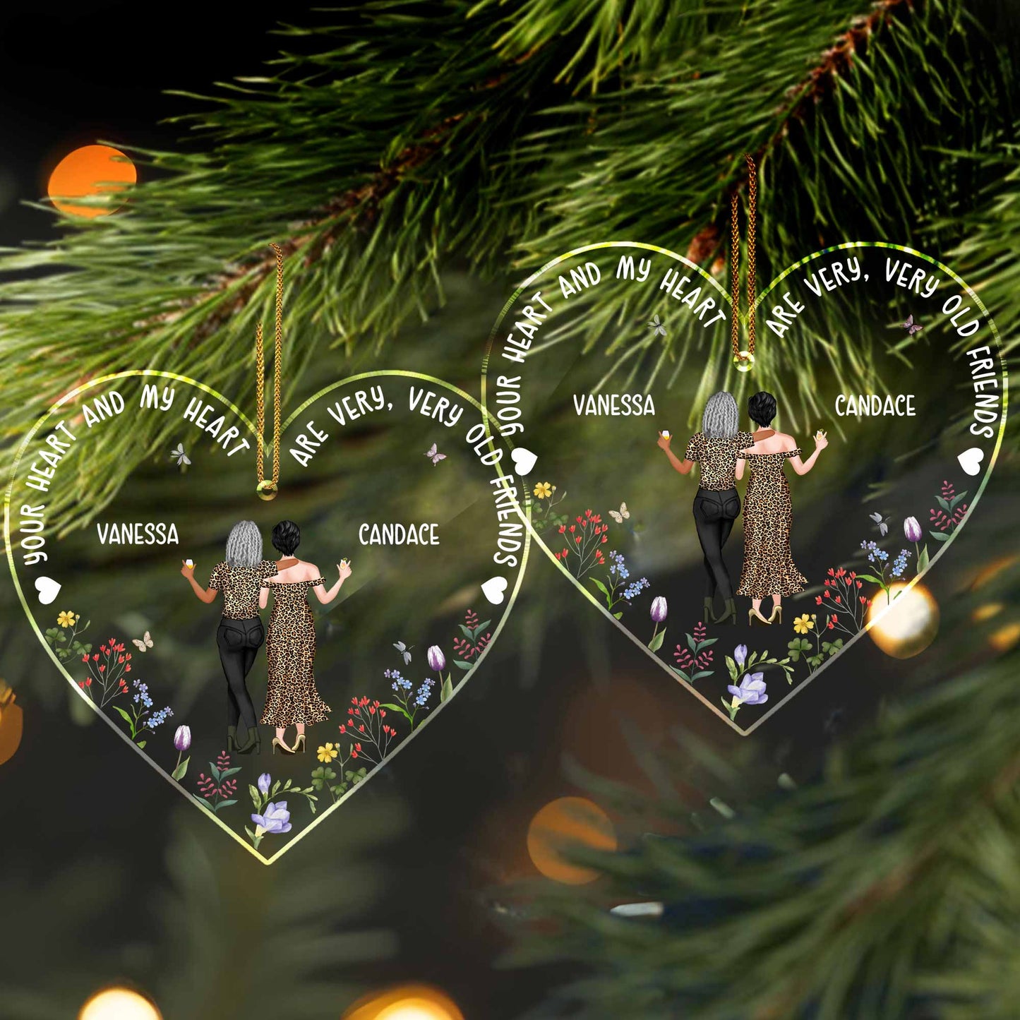 Your Heart And My Heart, Best Friends Heart Ornament