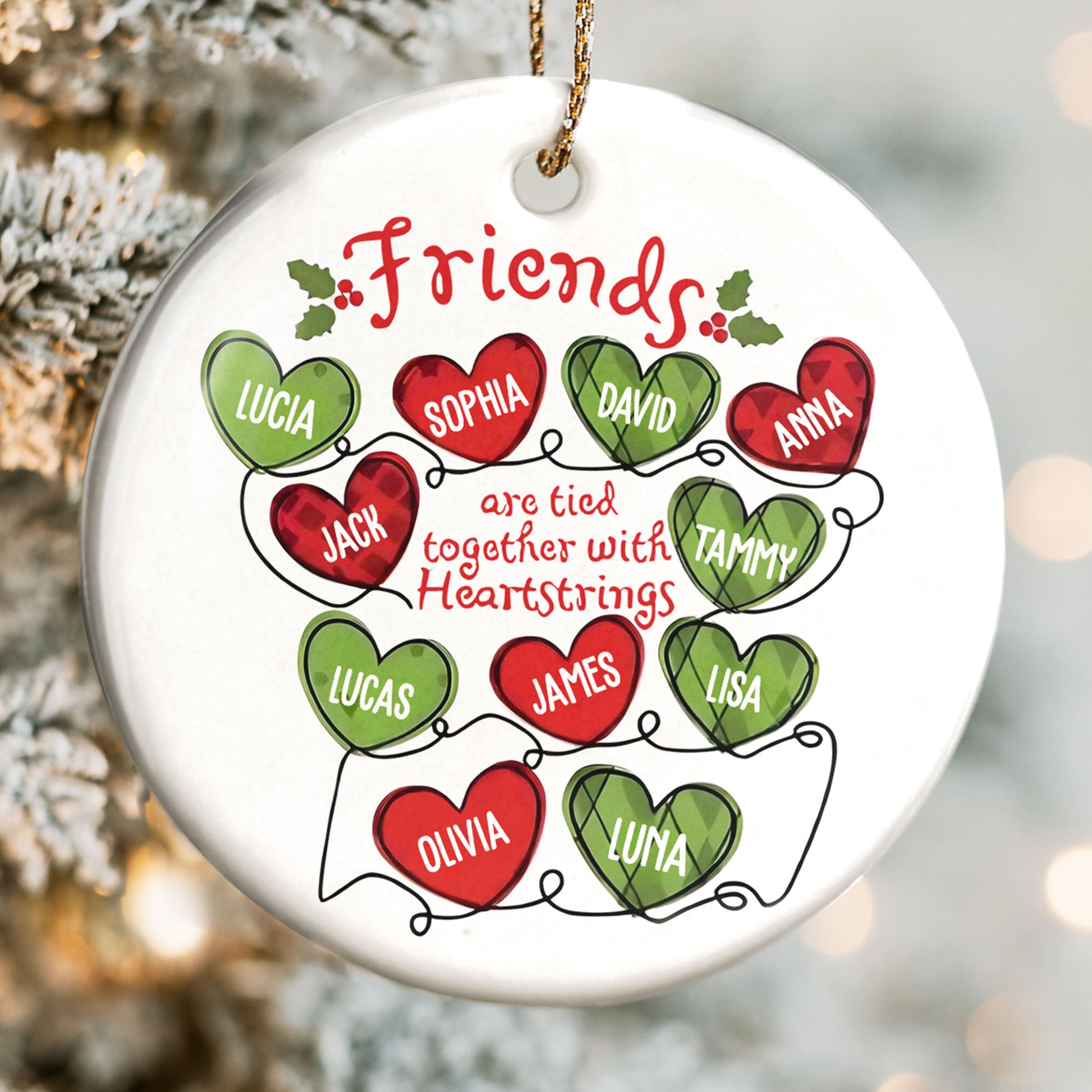 Friends Are Tied Together With Heartstrings And Hearts