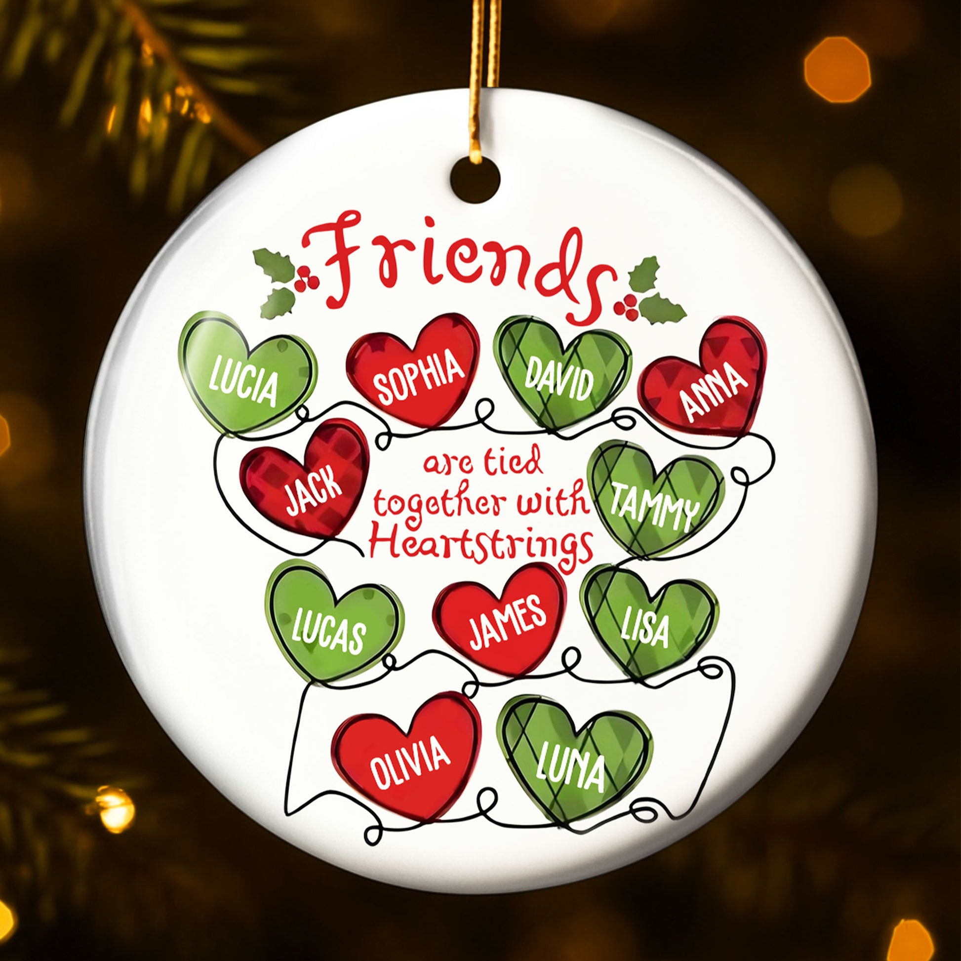 Friends Are Tied Together With Heartstrings And Hearts