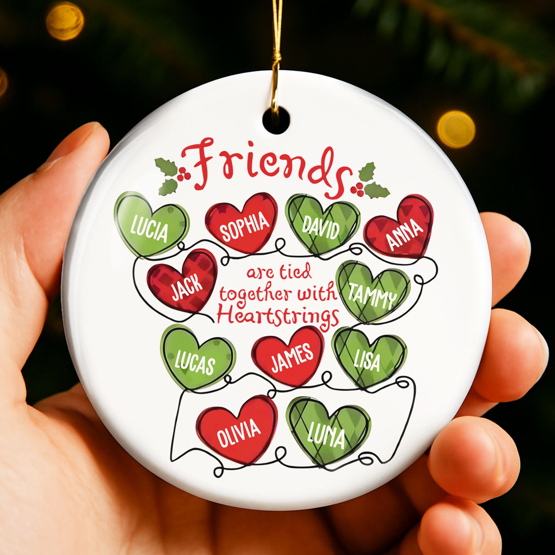 Friends Are Tied Together With Heartstrings And Hearts