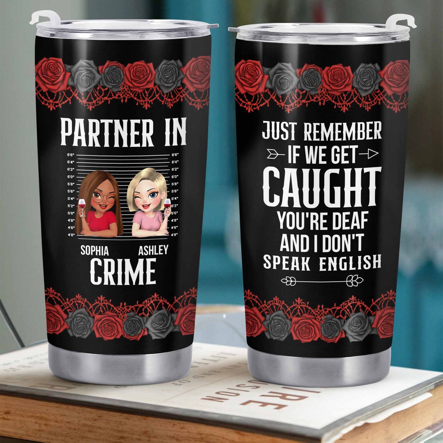 Just Remember If We Get Caught, Red Roses, Cartoon Avatars