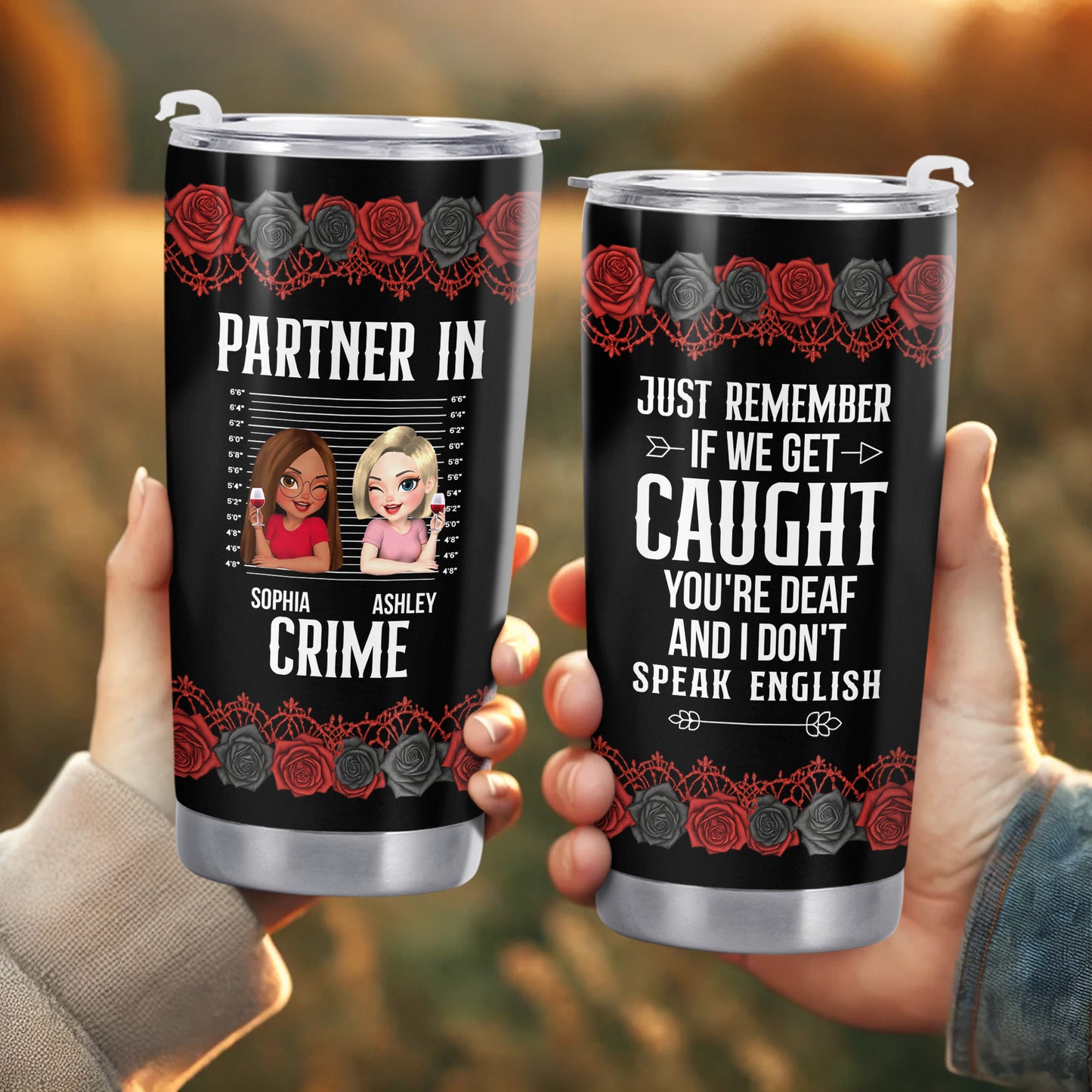 Just Remember If We Get Caught, Red Roses, Cartoon Avatars