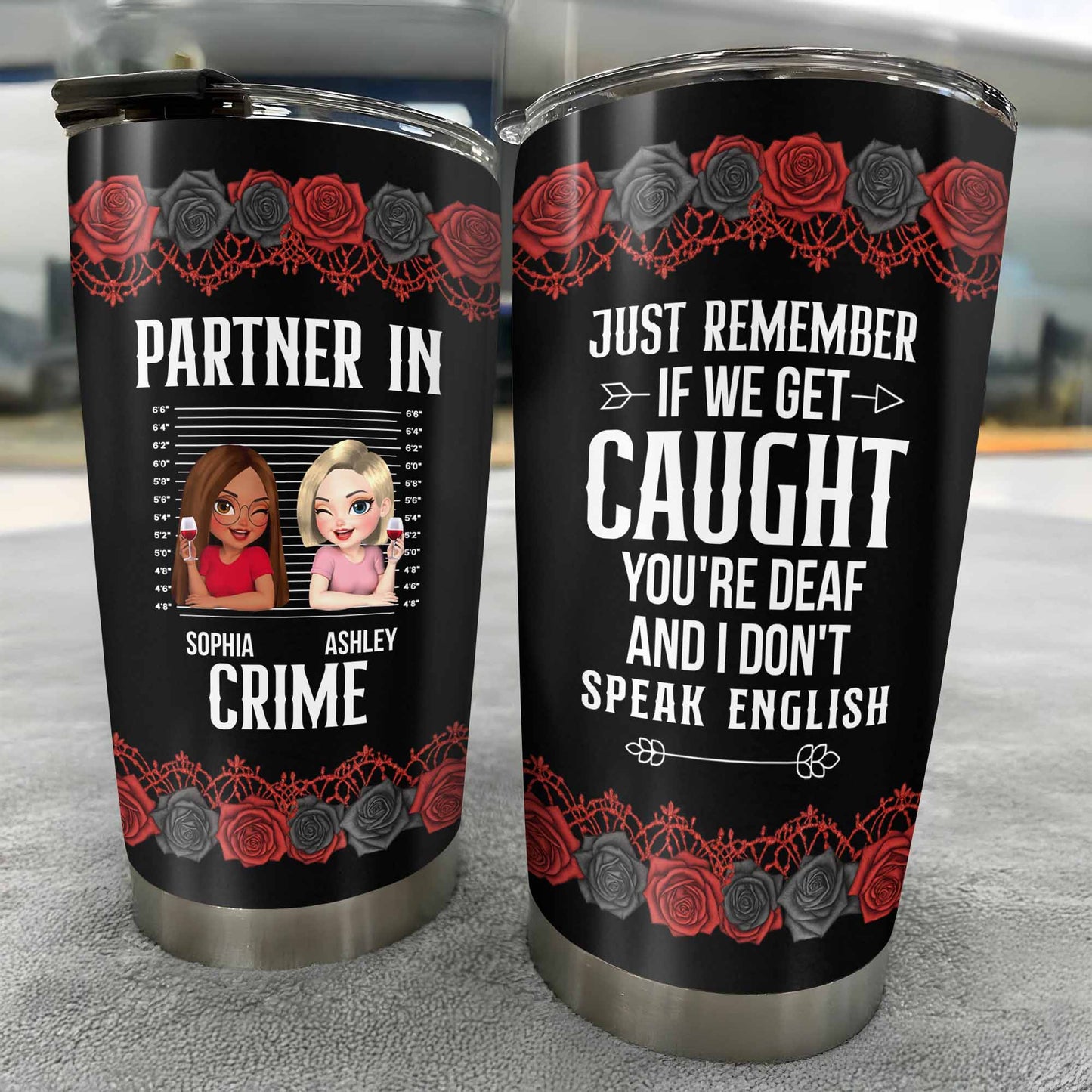 Just Remember If We Get Caught, Red Roses, Cartoon Avatars