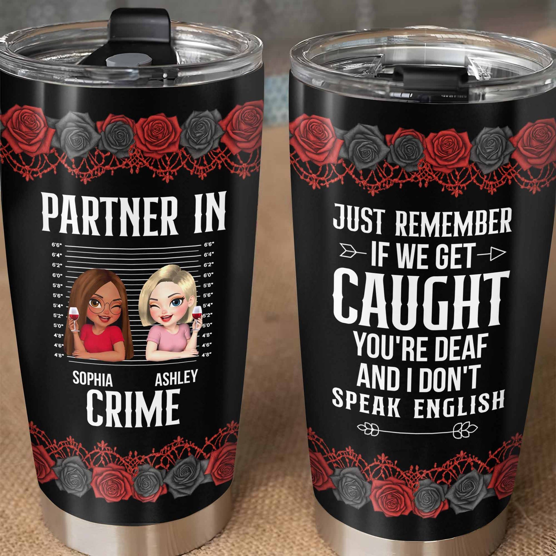 Just Remember If We Get Caught, Red Roses, Cartoon Avatars