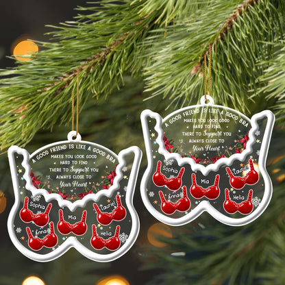 A Good Friend Is Like A Good Bra, Bras And Holly Leaves