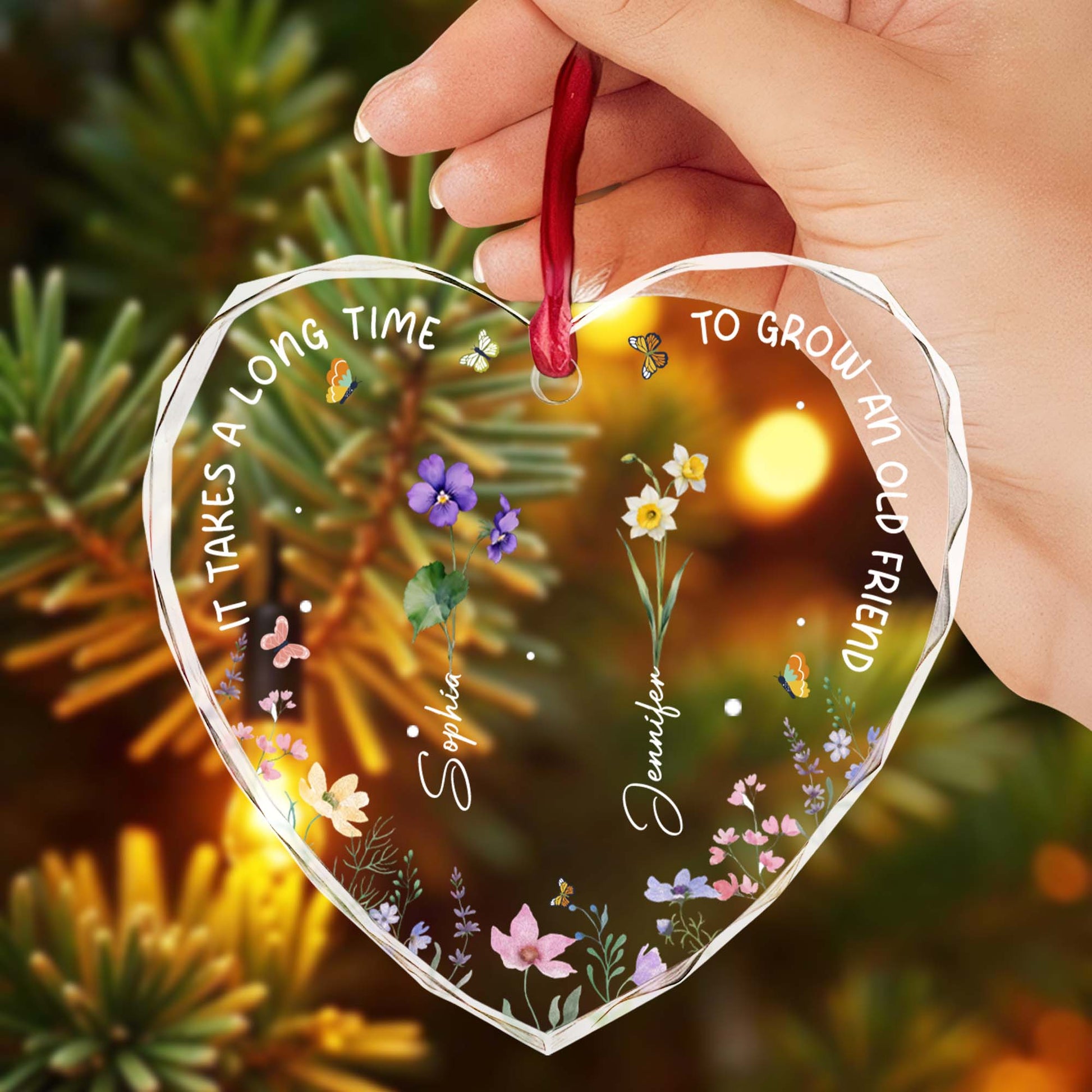 It Takes A Long Time To Grow An Old Friend Heart Ornament