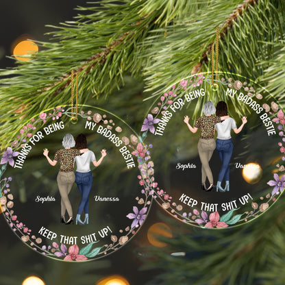 Thanks For Being My Badass Bestie, Flowers