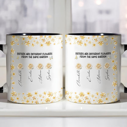 Les sœurs sont des fleurs différentes du même jardin - Tasse personnalisée avec accents - BST196_AMUG