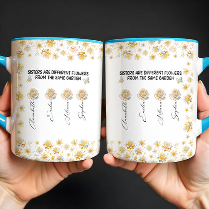 Les sœurs sont des fleurs différentes du même jardin - Tasse personnalisée avec accents - BST196_AMUG