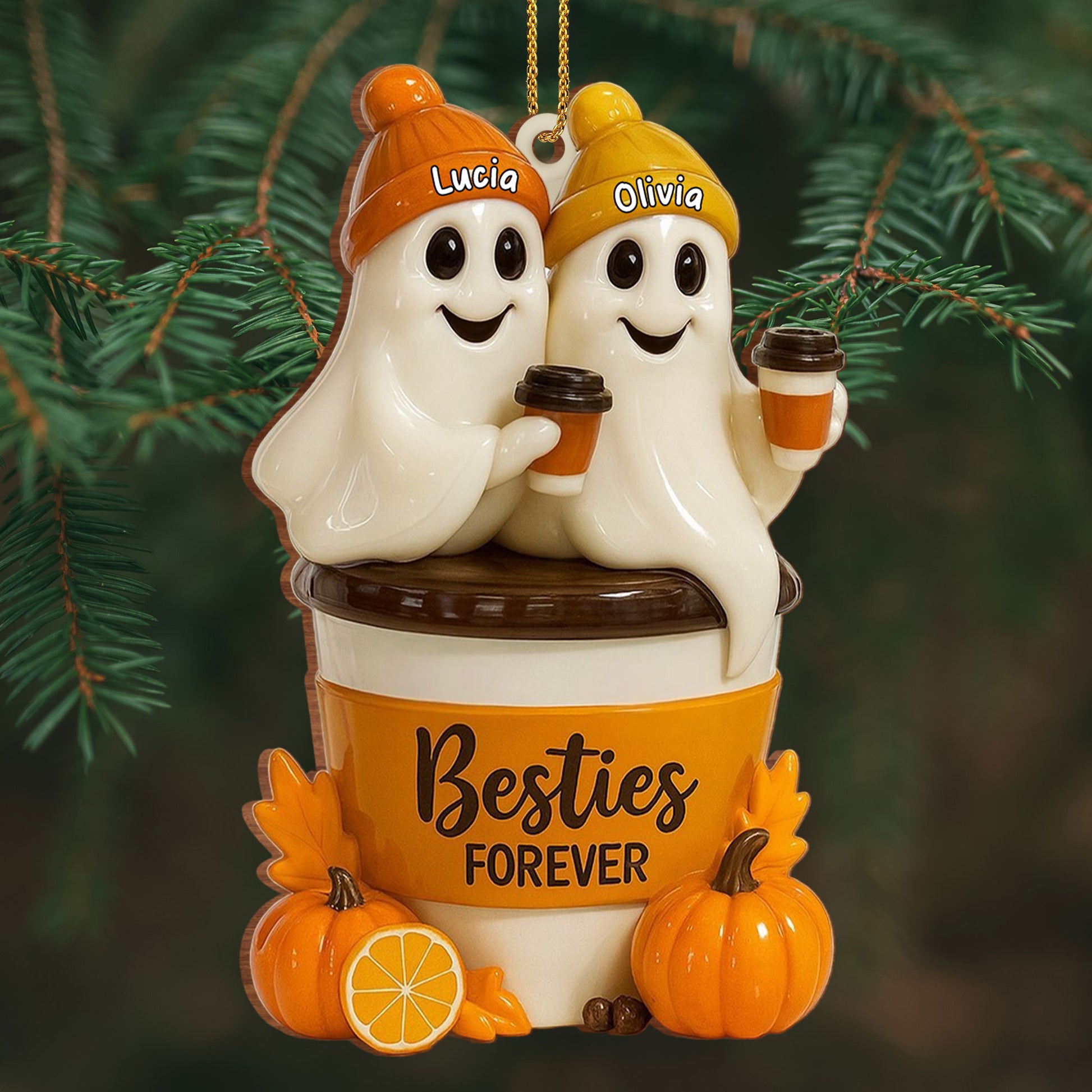 Besties Forever With Ghosts And Pumpkin