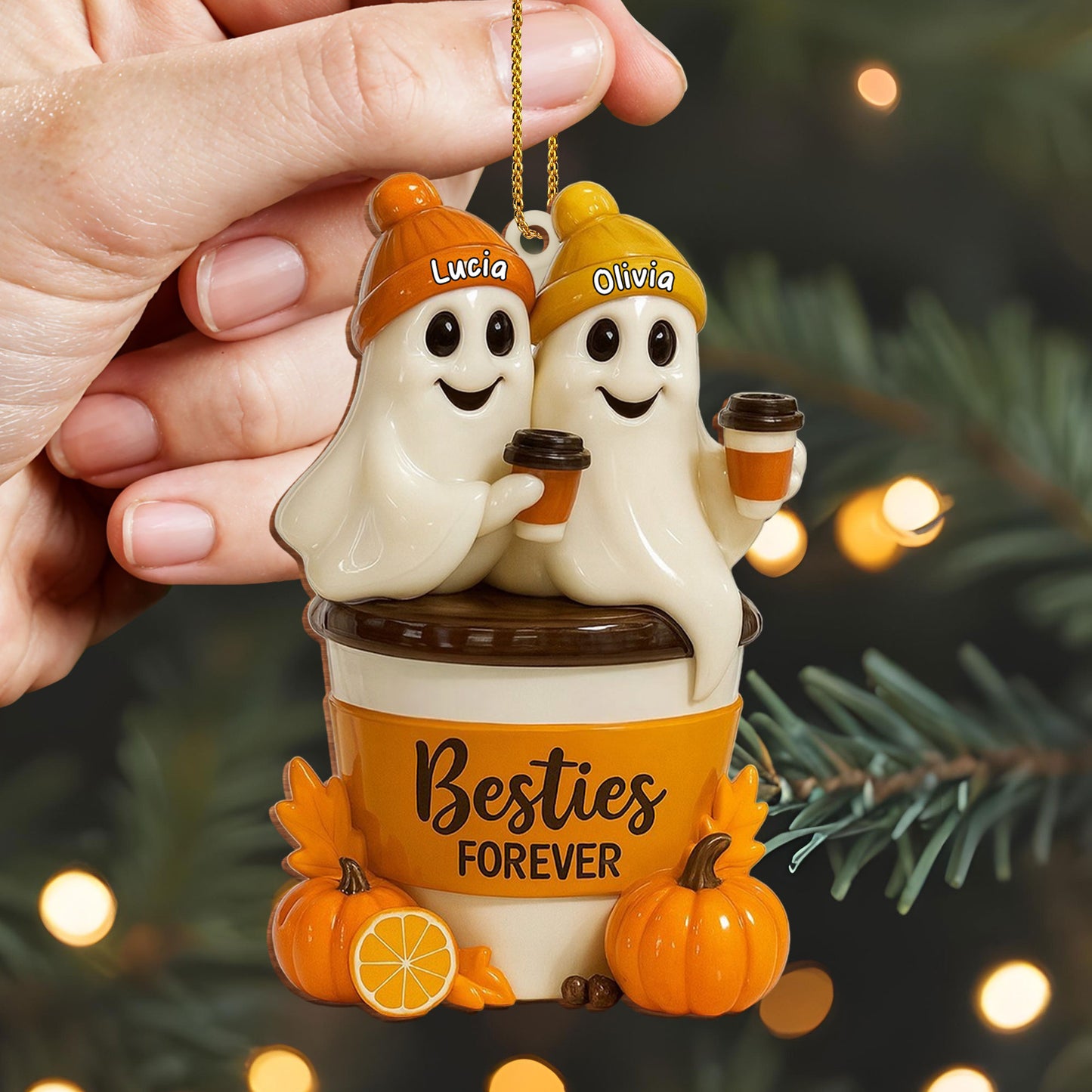 Besties Forever With Ghosts And Pumpkin