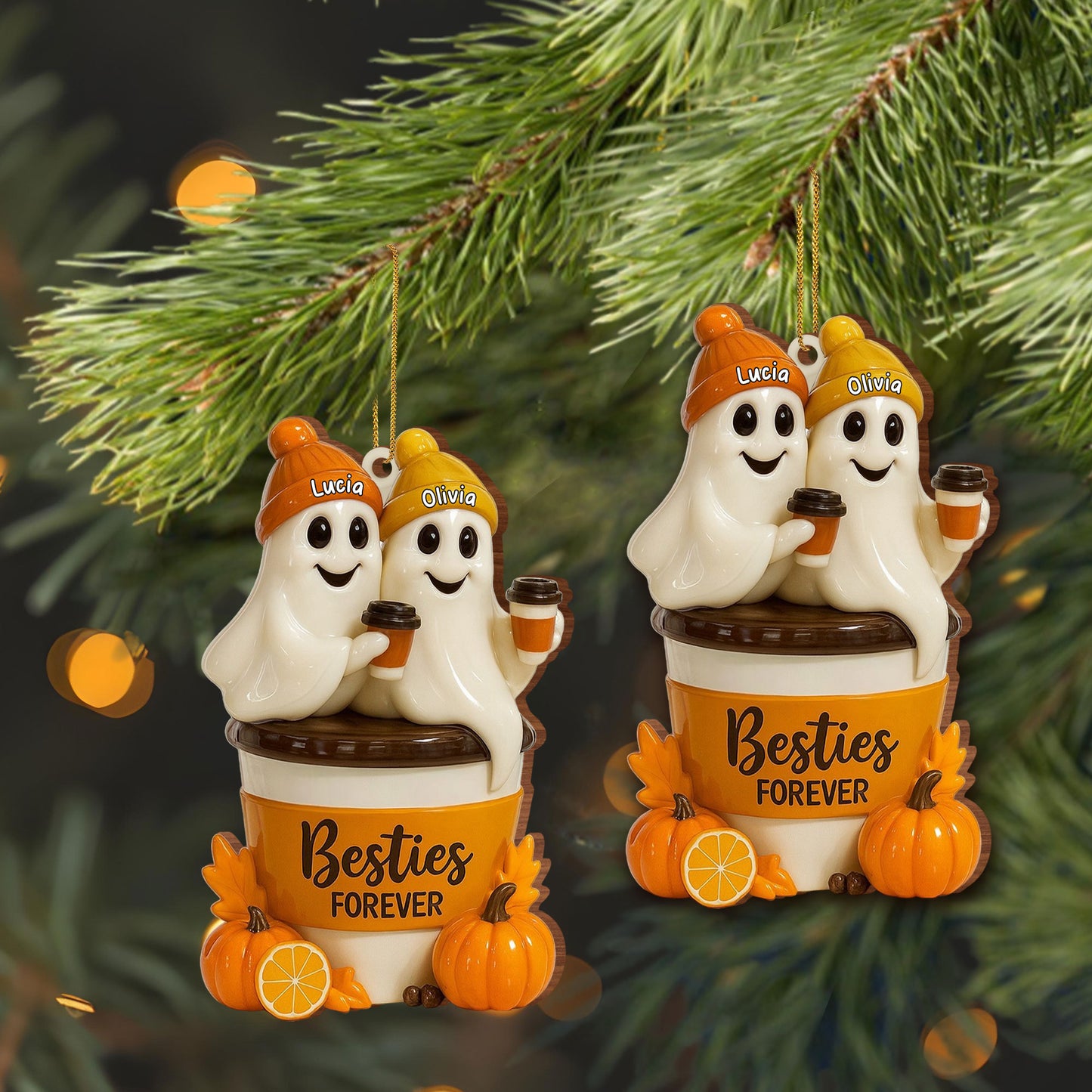 Besties Forever With Ghosts And Pumpkin