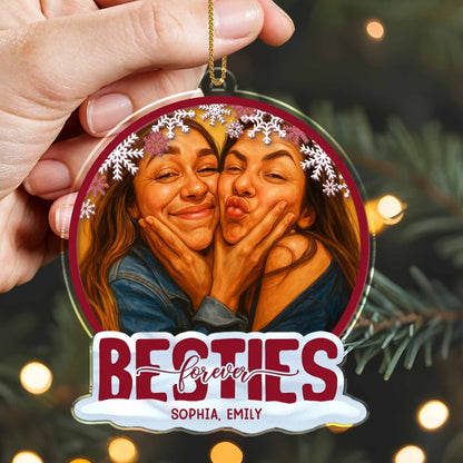 Besties Forever With Snowflakes and Portraits