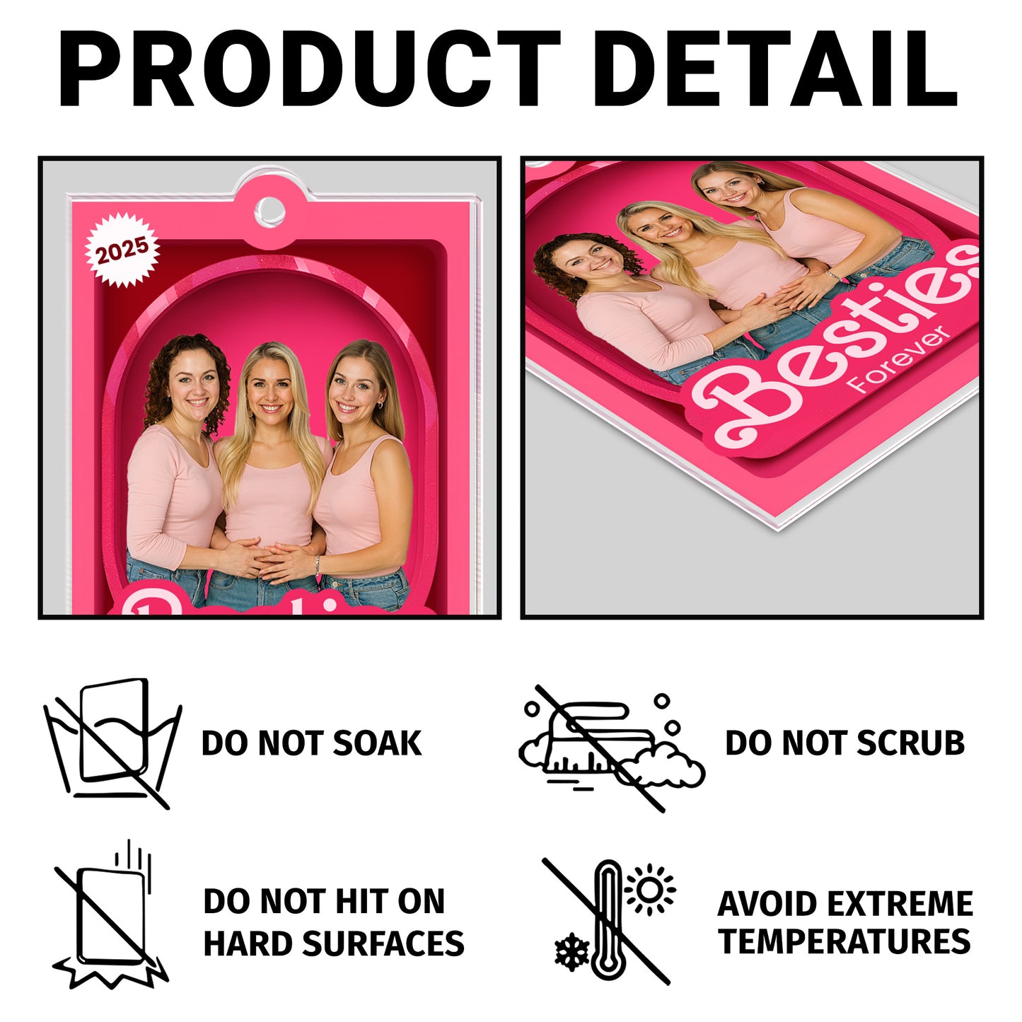 Besties Forever, Custom Keychain For Best Friends