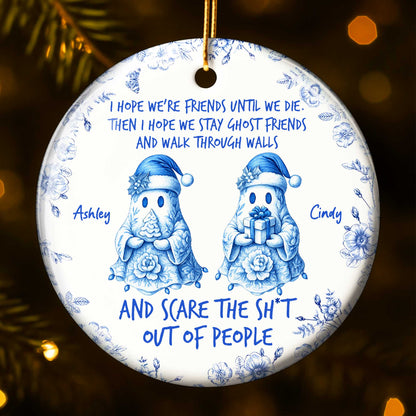Friends Until We Die Ghost Friends Ceramic Ornament