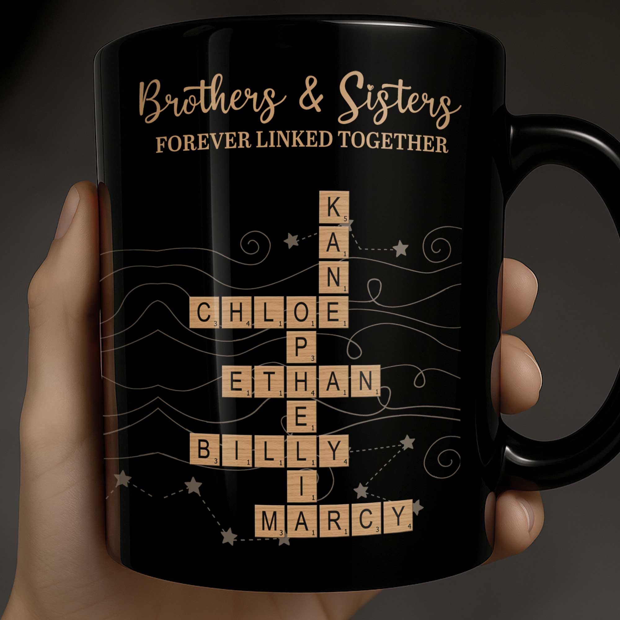 Brothers & Sisters Forever Linked Together Mug, Custom Gift For Family ...