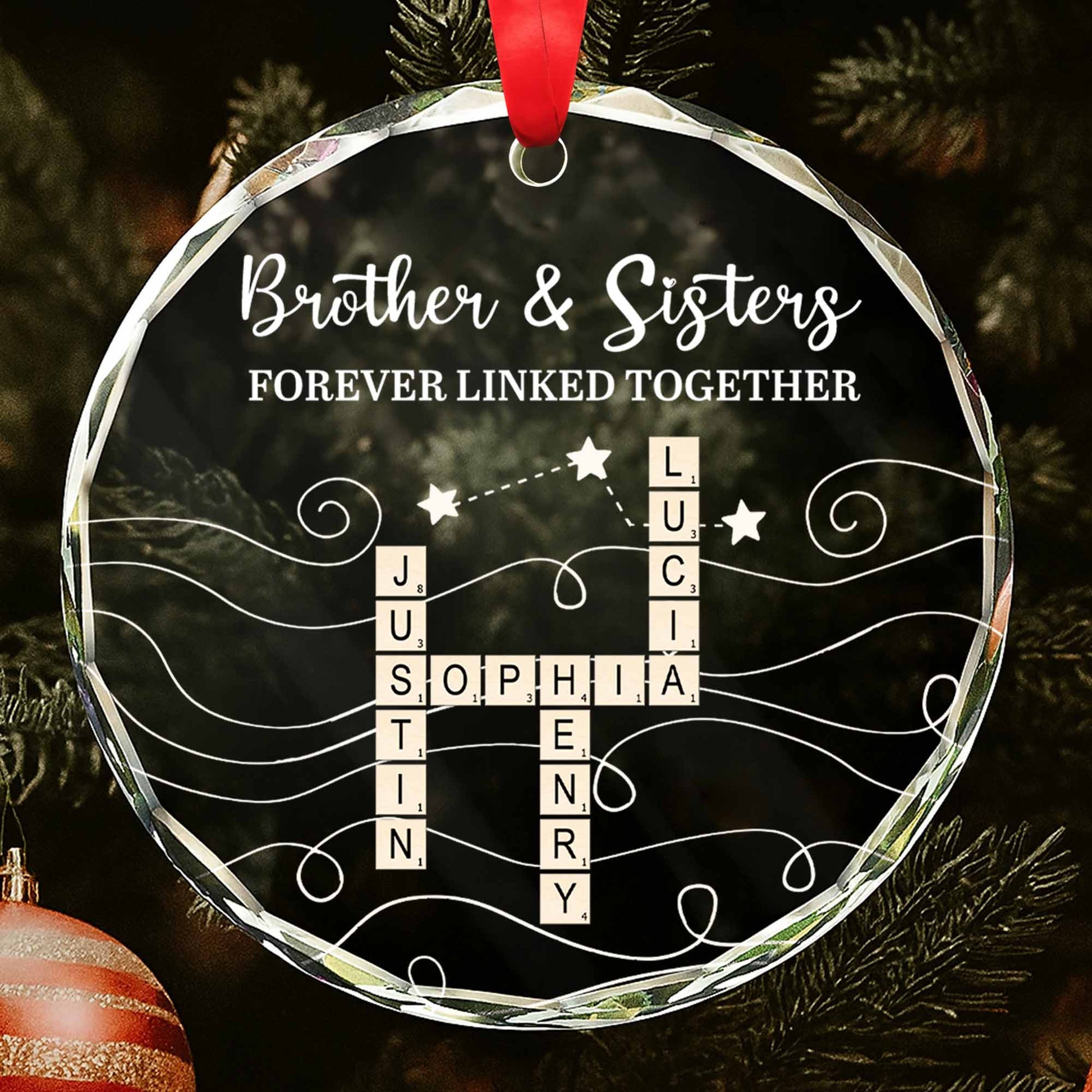 Brother & Sisters Forever Linked Together, Stars And Swirls