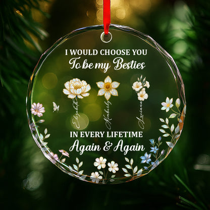 I Would Choose You To Be My Besties, Flowers And Butterflies