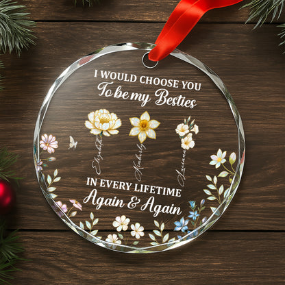 I Would Choose You To Be My Besties, Flowers And Butterflies