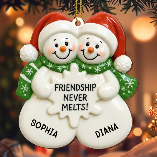 Friendship Never Melts Snowmen Ornament