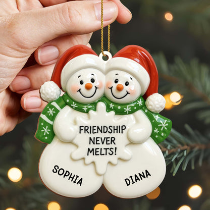 Friendship Never Melts Snowmen Ornament